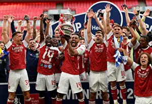 Arsenal's Aubameyang Lifts FA Cup After Empty Arsenal v Chelsea Final