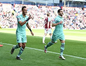 Burnley V Arsenal 2018-19 Prints: Arsenal's Aubameyang and Mkhitaryan: A Deadly Duo's Victory over Burnley (2018-19)