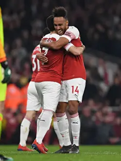 Arsenal V Bournemouth 2018-19 Prints: Arsenal's Aubameyang and Mkhitaryan Deliver Double Strike Against Bournemouth