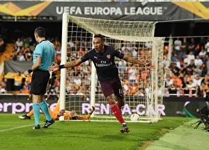 Valencia CF V Arsenal 2018-19 Prints: Arsenal's Aubameyang Nets Hat-Trick, Secures Europa League Final Berth vs. Valencia