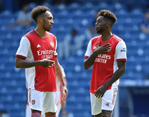 Arsenal's Aubameyang and Nuno Tavares Train Together During Rangers Friendly