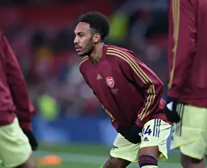Manchester United V Arsenal 2020-21 Prints: Arsenal's Aubameyang Prepares for Manchester United Clash in Premier League (2020-21)