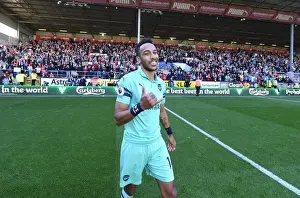 Burnley V Arsenal 2018-19 Prints: Arsenal's Aubameyang Reacts After Burnley Clash: 2018-19 Premier League