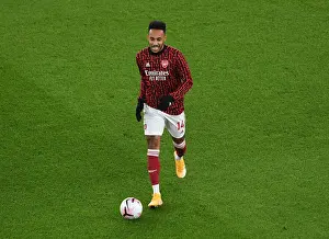 Arsenal V Aston Villa 2020-21 Prints: Arsenal's Aubameyang Readies for Battle: Arsenal vs Aston Villa