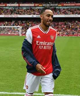 Arsenal's Aubameyang Readies for Battle: Arsenal vs Olympique Lyonnais, Emirates Cup 2019
