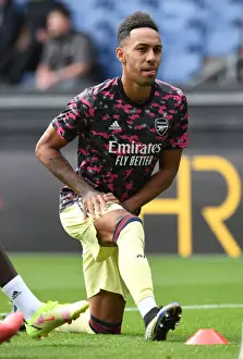 Burnley V Arsenal 2021-22 Prints: Arsenal's Aubameyang Readies for Burnley Battle: Premier League 2021-22