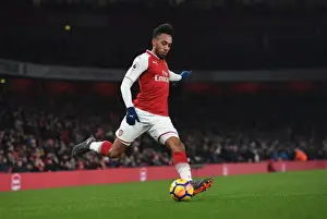 Arsenal V Manchester City 2017-18 Prints: Arsenal's Aubameyang Readies for Premier League Battle Against Manchester City
