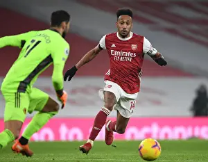 Arsenal's Aubameyang Scores Alone: Emirates Stadium's Empty Standes (2020-21) - Arsenal vs. Wolverhampton Wanderers