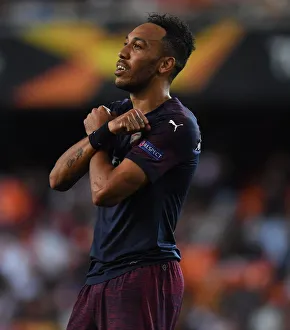 Valencia CF V Arsenal 2018-19 Prints: Arsenal's Aubameyang Scores Brace, Secures Europa League Final Spot Against Chelsea