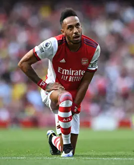 Arsenal V Norwich City 2021-22 Prints: Arsenal's Aubameyang Scores Brace: Arsenal Victory over Norwich City (2021-22)
