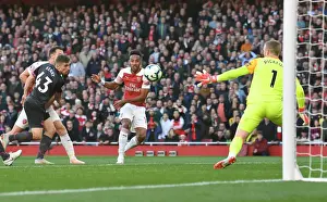 Arsenal V Everton 2018-19 Prints: Arsenal's Aubameyang Scores Brace in Thrilling Victory Over Everton