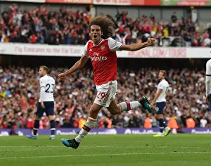 Arsenal's Aubameyang Scores Brace Against Tottenham: Guendouzi's Euphoric Reaction (2019-20 Premier League)
