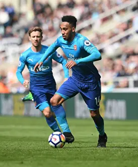Newcastle United V Arsenal 2017-18 Prints: Arsenal's Aubameyang Scores Brilliantly Against Newcastle United in Premier League 2017-18
