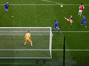 Arsenal V Olympiacos 2019-20 Prints: Arsenal's Aubameyang Scores Decisive Goal: Europa League Victory over Olympiacos