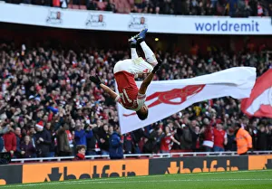 Arsenal V Burnley 2018-19 Prints: Arsenal's Aubameyang Scores Dramatic Goal vs. Burnley in Premier League