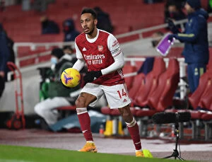 Arsenal v Crystal Palace 2020-21 Collection: Arsenal's Aubameyang Scores in Empty Emirates: Arsenal vs Crystal Palace, Premier League 2021