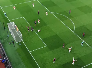 Arsenal V Valencia 2018-19 Prints: Arsenal's Aubameyang Scores in Europa League Semi-Final First Leg Against Valencia