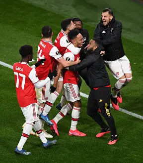 Arsenal V Olympiacos 2019-20 Prints: Arsenal's Aubameyang Scores in Europa League Victory over Olympiacos
