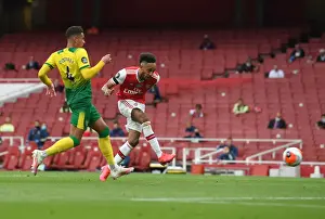 Arsenal V Norwich City 2019-20 Prints: Arsenal's Aubameyang Scores Third Goal Against Norwich City (2019-20)