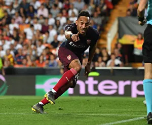 Valencia CF V Arsenal 2018-19 Prints: Arsenal's Aubameyang Scores Hat-Trick, Secures Europa League Final Spot vs Valencia