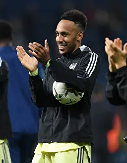 West Bromwich Albion V Arsenal - Carabao Cup 2021-22 Prints: Arsenal's Aubameyang Scores Hat-Trick in Carabao Cup Victory over West Bromwich Albion