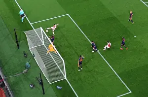 Arsenal V Valencia 2018-19 Prints: Arsenal's Aubameyang Scores Hat-Trick in Europa League Semi-Final First Leg Victory over Valencia