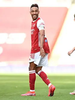 Framed Print : Arsenal's Aubameyang Scores Historic FA Cup Goal in Empty Wembley Stadium (Arsenal vs. Chelsea, 2020)