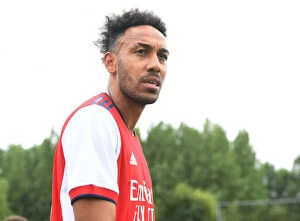 Images Dated 28th July 2021: Arsenal's Aubameyang Scores in Pre-Season Victory over Watford (2021-22)