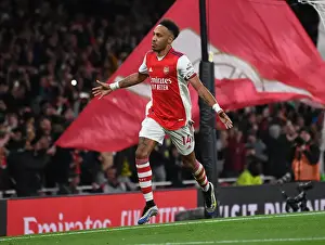 Arsenal's Aubameyang Scores Second Goal Against Aston Villa in 2021-22 Premier League