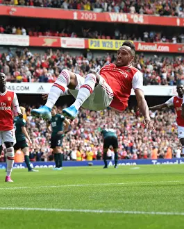 Arsenal's Aubameyang Scores Second Goal Against Burnley in 2019-20 Premier League