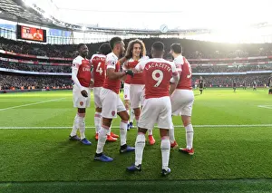 Arsenal V Burnley 2018-19 Prints: Arsenal's Aubameyang Scores Second Goal Against Burnley in Premier League