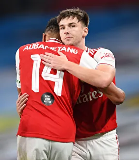 Arsenal V Manchester City - FA Cup Semi-Final 2019-20 Prints: Arsenal's Aubameyang Scores Second Goal: FA Cup Semi-Final Victory Over Manchester City