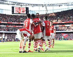 Arsenal's Aubameyang Scores Second Goal Against Tottenham in 2021-22 Premier League