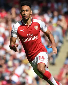 Arsenal V West Ham United 2017-18 Prints: Arsenal's Aubameyang Scores Stunner in Premier League Clash Against West Ham