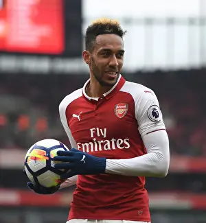 Arsenal V Southampton 2017-18 Prints: Arsenal's Aubameyang Scores Stunning Goals in Premier League Win vs. Southampton