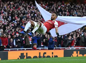Arsenal V Burnley 2018-19 Prints: Arsenal's Aubameyang Scores Thriller at Emirates: Arsenal FC vs Burnley FC