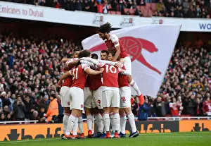 Arsenal V Burnley 2018-19 Prints: Arsenal's Aubameyang Scores Thrilling Goal Against Burnley, Premier League 2018-19