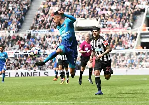 Newcastle United V Arsenal 2017-18 Prints: Arsenal's Aubameyang Scores Thrilling Goal: Premier League Victory at Newcastle United