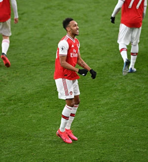 Images Dated 23rd February 2020: Arsenal's Aubameyang Scores Thrilling Second Goal Against Everton (2020)