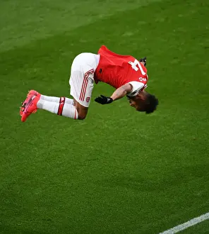 Arsenal V Everton 2019-20 Prints: Arsenal's Aubameyang Scores Thrilling Second Goal Against Everton in Premier League (2020)