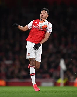 Images Dated 23rd February 2020: Arsenal's Aubameyang Shines in Arsenal vs. Everton Premier League Clash (2019-20)