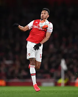 Arsenal V Everton 2019-20 Prints: Arsenal's Aubameyang Shines in Arsenal vs. Everton Premier League Clash (2019-20)