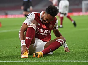 Arsenal V Aston Villa 2020-21 Prints: Arsenal's Aubameyang Shines in Arsenal vs. Aston Villa Premier League Clash (2020-21)