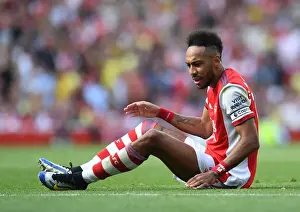 Arsenal V Norwich City 2021-22 Prints: Arsenal's Aubameyang Shines in Arsenal vs Norwich City Showdown (2021-22)