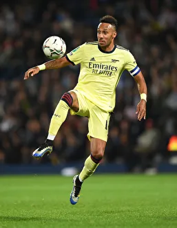 West Bromwich Albion V Arsenal - Carabao Cup 2021-22 Prints: Arsenal's Aubameyang Shines in Carabao Cup Clash against West Bromwich Albion