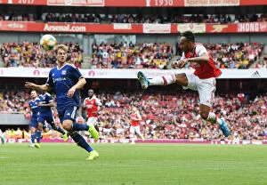 Images Dated 28th July 2019: Arsenal's Aubameyang Shines in Emirates Cup Clash Against Olympique Lyonnais