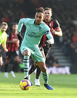 AFC Bournemouth V Arsenal 2018-19 Prints: Arsenal's Aubameyang Shines: Premier League Clash Against AFC Bournemouth