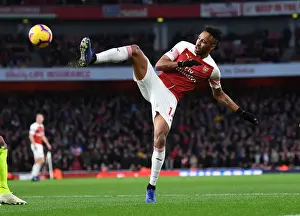 Arsenal V Huddersfield Town - 2018-19 Prints: Arsenal's Aubameyang Shines in Premier League Clash Against Huddersfield