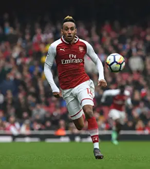 Arsenal V Southampton 2017-18 Prints: Arsenal's Aubameyang Shines in Premier League Clash Against Southampton