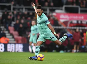 AFC Bournemouth V Arsenal 2018-19 Prints: Arsenal's Aubameyang Shines: Premier League Showdown vs. AFC Bournemouth (2018-19)